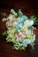 Wedding bouquet of  roses