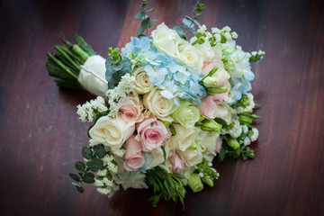 Wedding bouquet of  roses