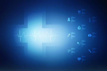 Fototapeta premium 2D illustration medical structure background
