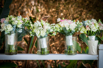 close up of wedding bouquet