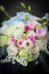 close up of wedding bouquet