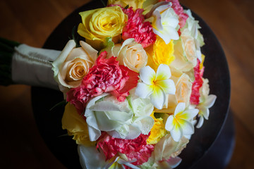 Bride bouquet. Wedding decoration.