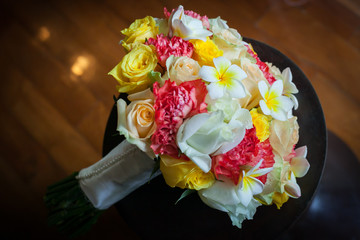 Bride bouquet. Wedding decoration.