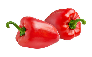 Red  peppers  isolated.  With clipping path.