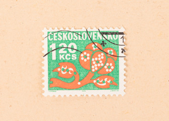 Czechoslovakia - CIRCA 1970: A stamp printed in Czechoslovakia shows it's value, circa 1970
