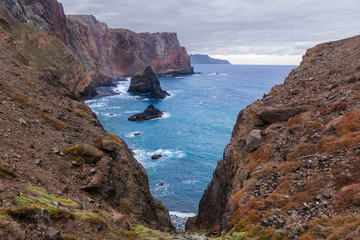 Madeira island ocean and mountains landscape, Calhan, Portugal