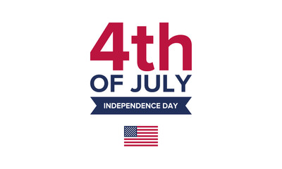 Independence Day in United States. Fourth of July. Federal holiday, celebrated annual in 4 July. Birthday USA as a free country. Patriotic design. Poster, greeting card, banner and background. Vector