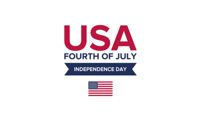 Independence Day in United States. Fourth of July. Federal holiday, celebrated annual in 4 July. Birthday USA as a free country. Patriotic design. Poster, greeting card, banner and background. Vector