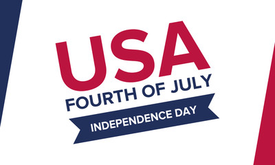 Fototapeta premium Independence Day in United States. Fourth of July. Federal holiday, celebrated annual in 4 July. Birthday USA as a free country. Patriotic design. Poster, greeting card, banner and background. Vector