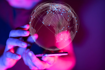  touching global network and data customer connection