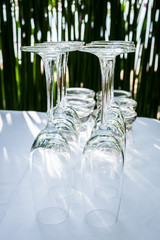 Dinner set. Fork, knife and spoon on the table