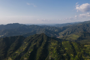 Fototapeta na wymiar mountains in xijiang guizhou china