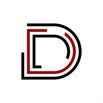 simple D, DDD, CCD, DCC initials geometric network line and digital data logo
