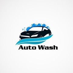 auto wash car logo designs concept, icon, element, and template