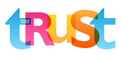 TRUST colorful vector concept word typography banner © Web Buttons Inc