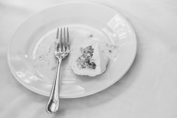  a slice of a wedding cake