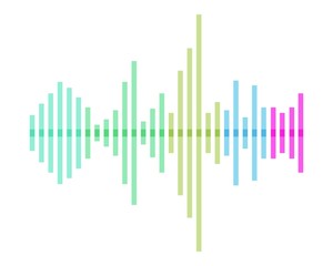 Sound wave vector icon illustration design template