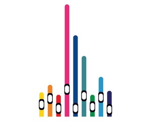 Sound wave vector icon illustration design template