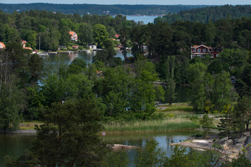 Summer view over the archipelago of Stockholm
