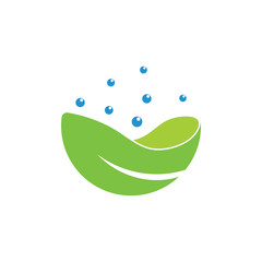 Fototapeta premium 3d leaf dew symbol decoration nature vector