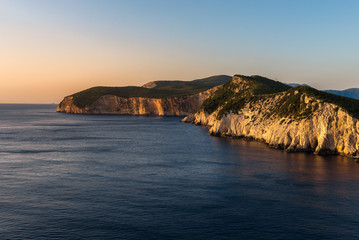 Fototapeta na wymiar Sunset in Doukato cape , Lefkada island, Greece