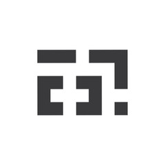 square geometric plus medical line logo vector