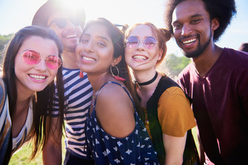 Selfie of five best friends