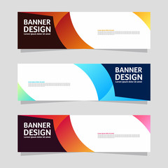 Vector background design with color gradient. abstract banner design template