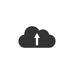 Cloud upload icon isolated. Flat design. Vector Illustration