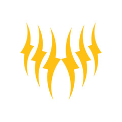 thunder energy simple decoration vector