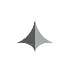 Fototapeta premium simple triangle curves geometric logo vector