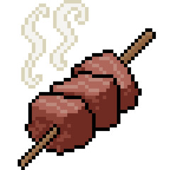 vector pixel art barbecue