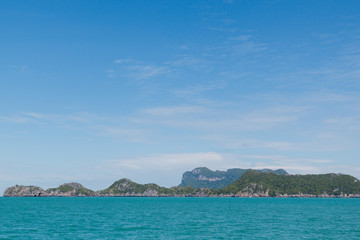 Views of the sea and the hills at Koh Samui, Thailand