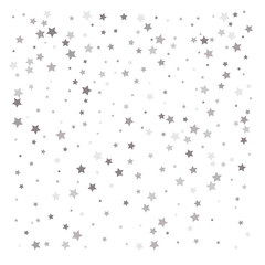 Random falling silver stars