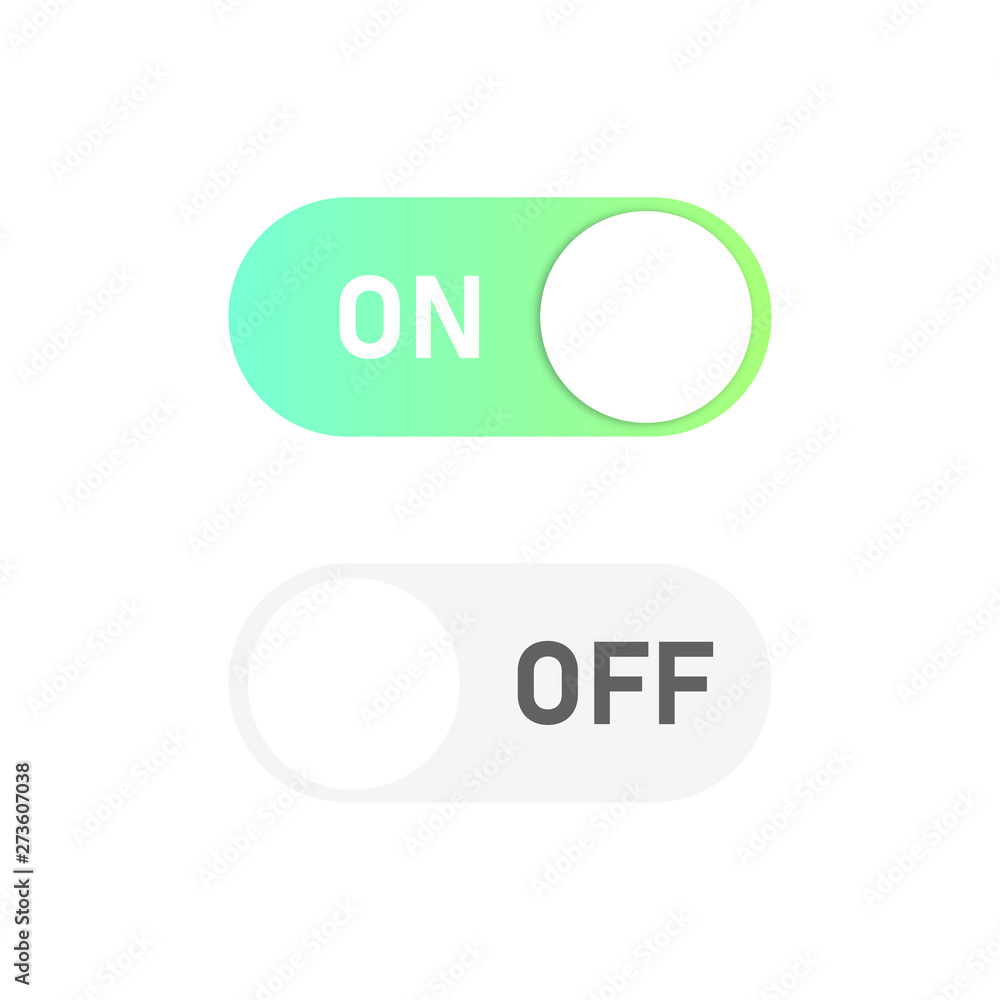 Poster switch gradient icon isolated button symbol. web colored toggle template. internet or application bu