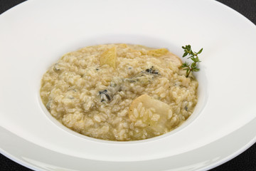Risotto with pear and gorgonzola