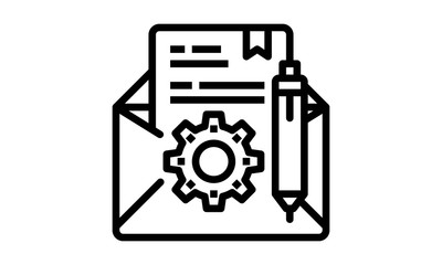 Email setup icon for communication management