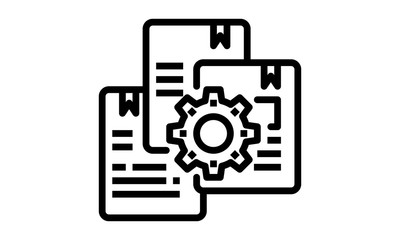 File setting vector icon for file management
