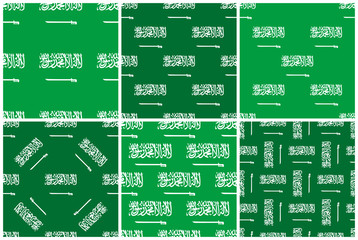 Saudi Arabia Happy Independence Day. Seamless pattern