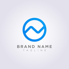 Design Logo Icon The letter N is combined with a circle