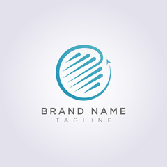 Vector Symbol Design Circle plane logo icon