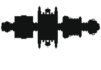 Fototapeta premium skyline of Abbey of Mont Saint-Michel in France