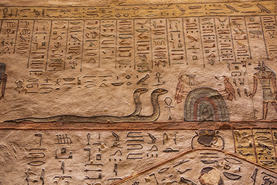 Painting with Apophis and Anubis near Luxor