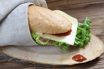 ham and cheese sandwich