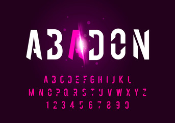 Vector illustration sport modern alphabet fonts. Technology typography future font uppercase. 