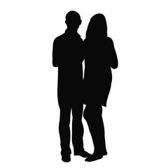 black silhouette guy and girl hugging