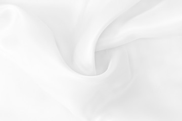 Obraz premium White fabric texture for background and design, beautiful pattern of silk or linen.