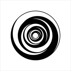 Geometric Concentric Shape Line Art Drawing