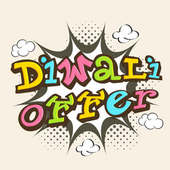 Diwali celebration concept with stylish text.