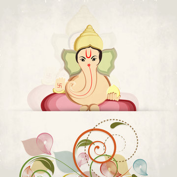 Concept of Diwali celebration with Lord Ganesha blessing.